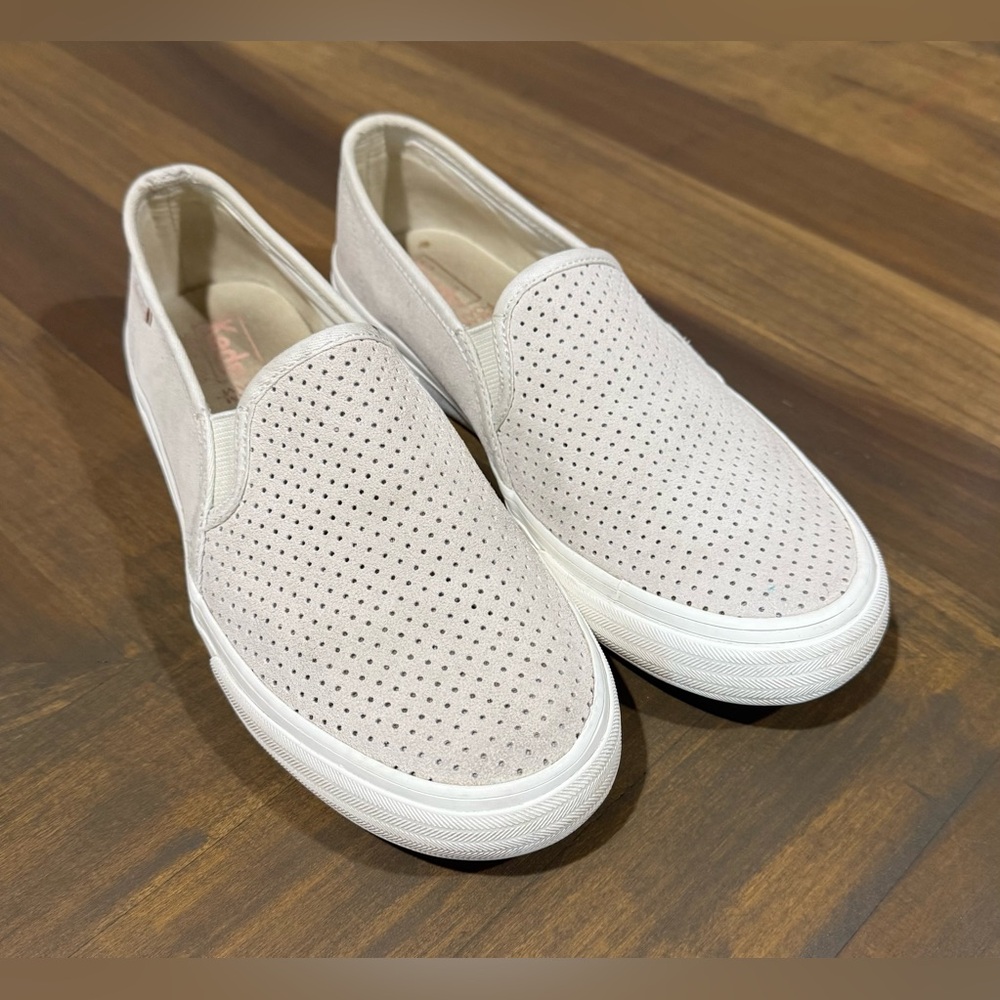 Keds Double Decker Cream Suede Slip On Shoes Dream Foam Sneakers Women’s 6.5
